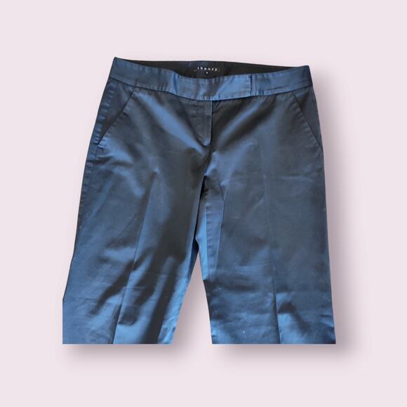 Theory Women's Chino Wide Flare Leg Dress Pants Black Size 12 - Picture 8 of 9